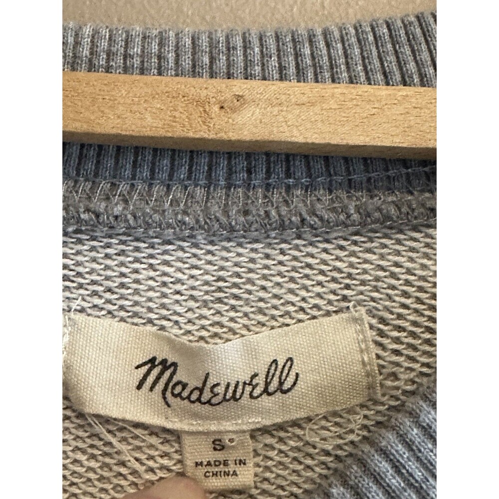 Madewell Sweatshirt Dress Cotton Womens Size Small Gray Comfy Boho Leisure Cozy - Picture 2 of 5